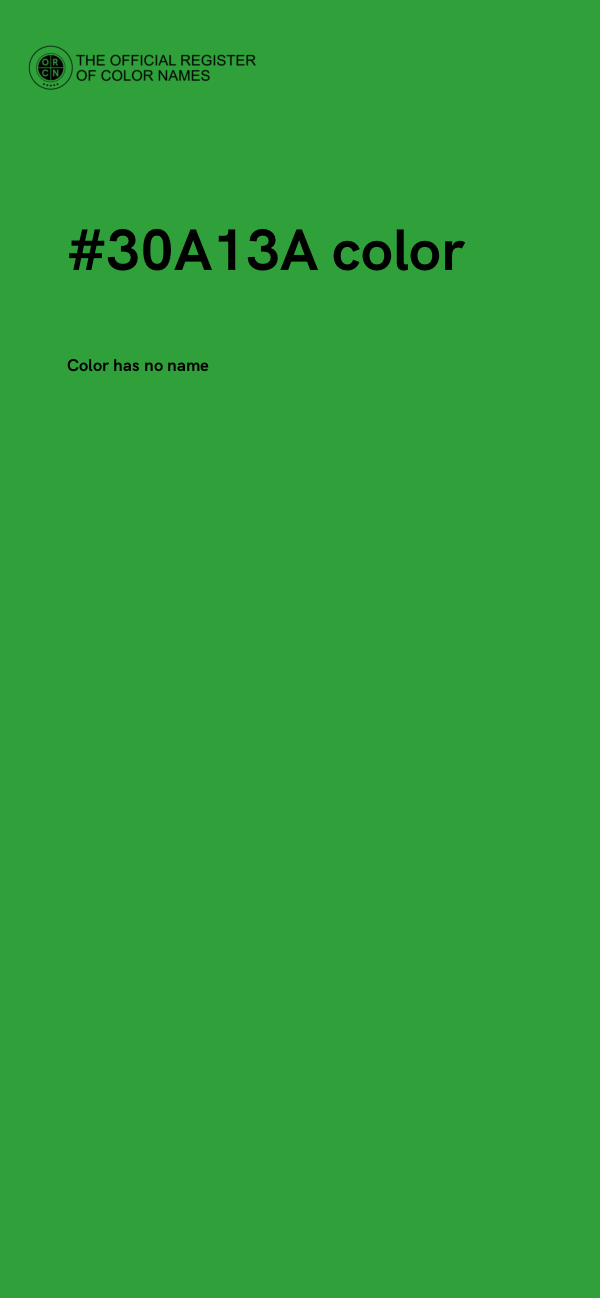 #30A13A color image