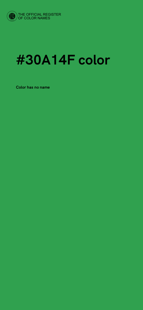 #30A14F color image