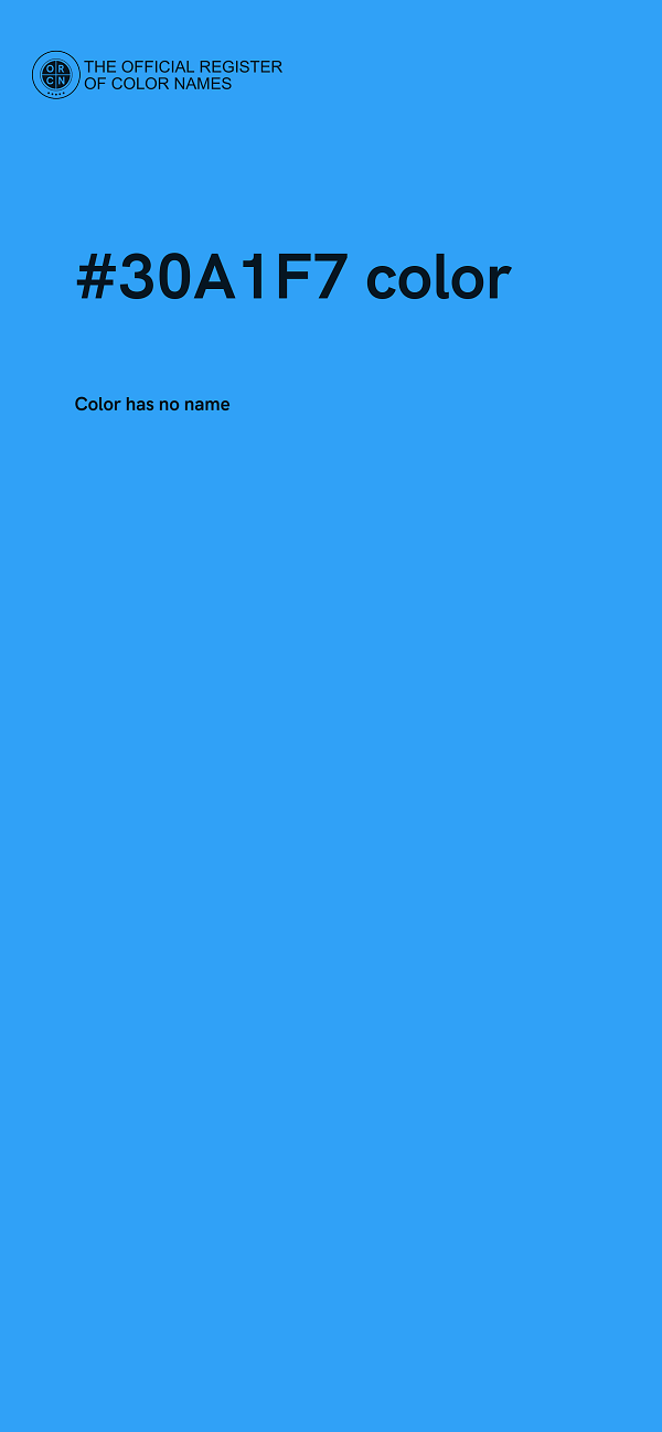 #30A1F7 color image