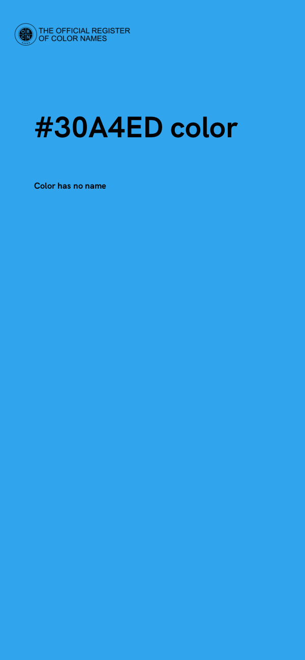#30A4ED color image