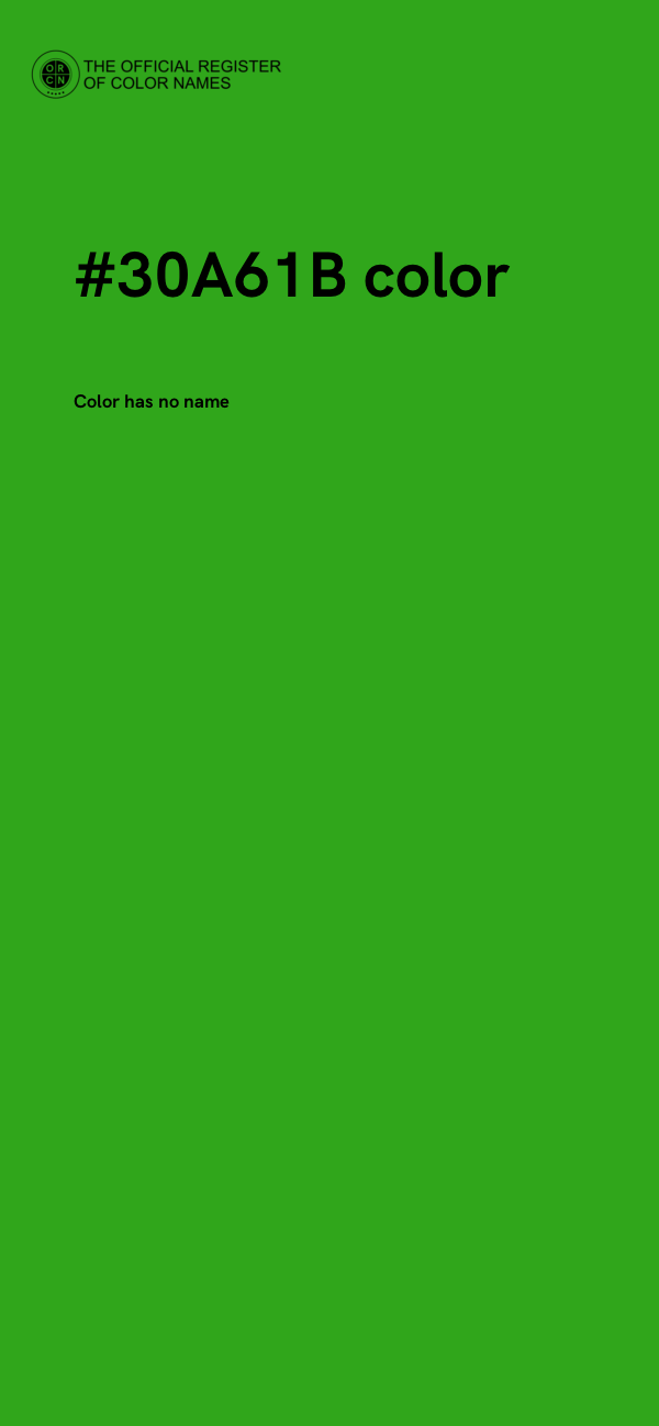 #30A61B color image