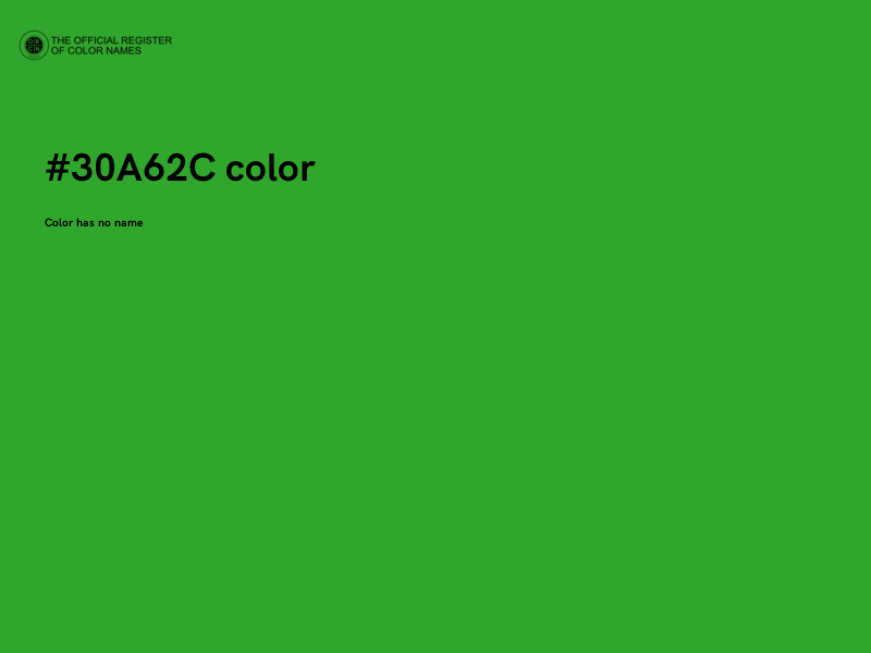 #30A62C color image