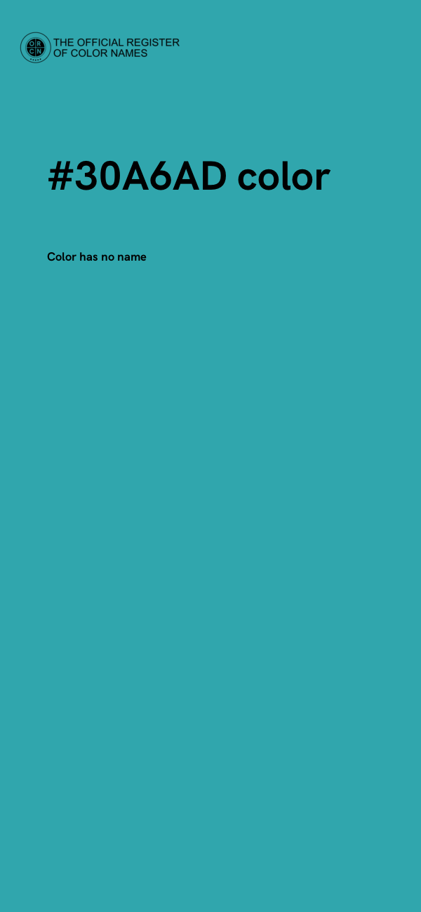 #30A6AD color image
