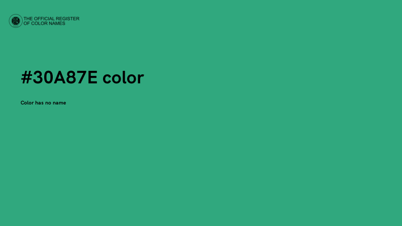 #30A87E color image