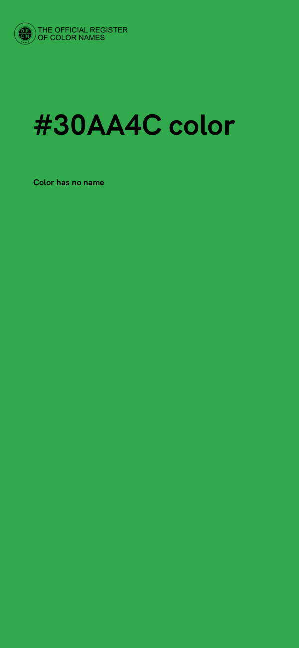 #30AA4C color image