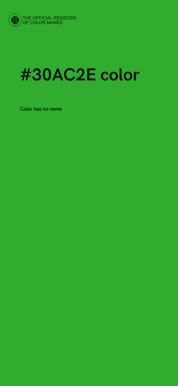 #30AC2E color image