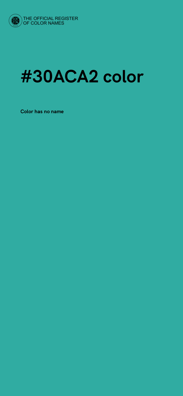 #30ACA2 color image