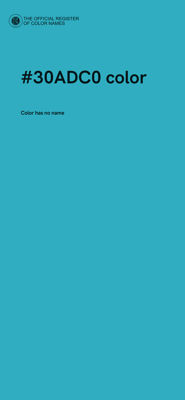 #30ADC0 color image