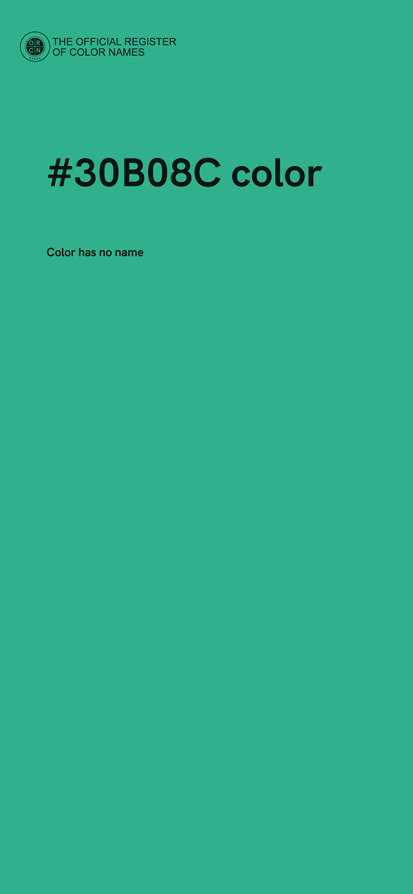 #30B08C color image