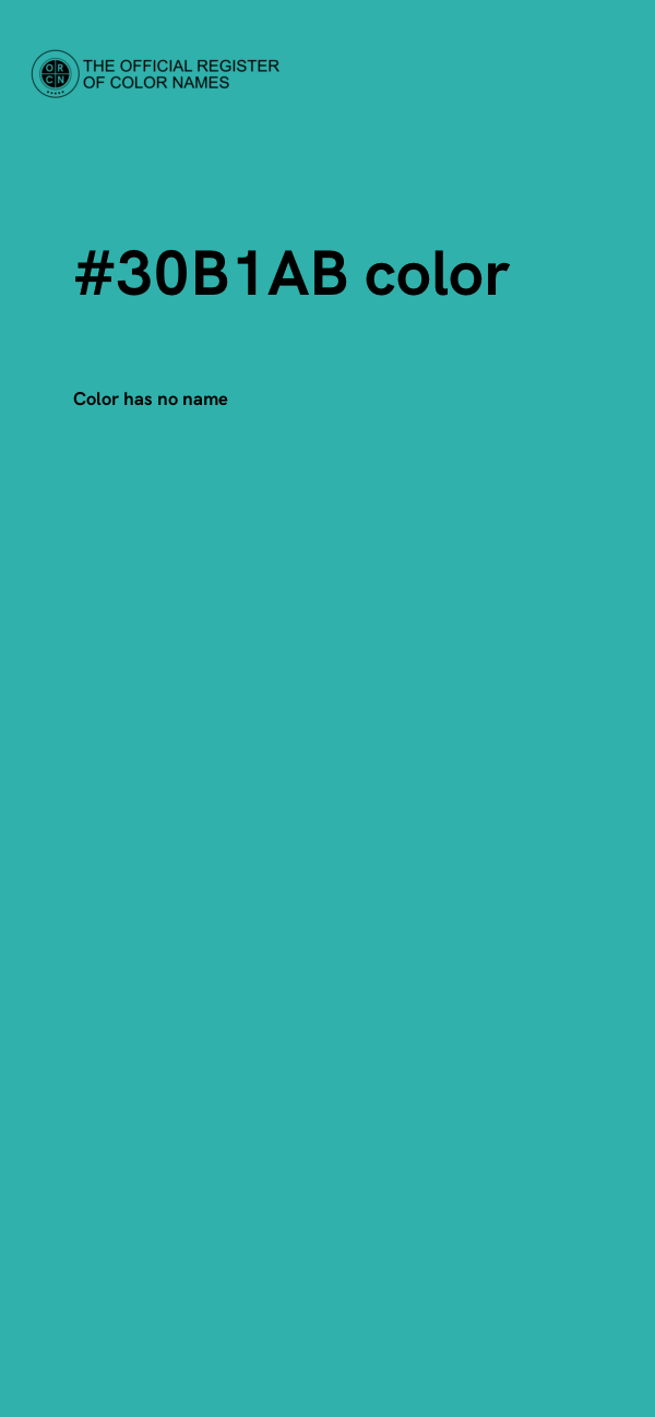 #30B1AB color image