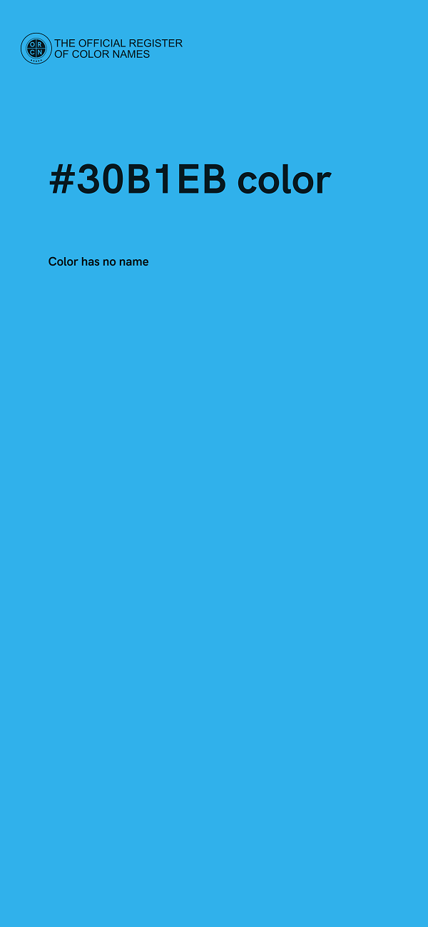 #30B1EB color image