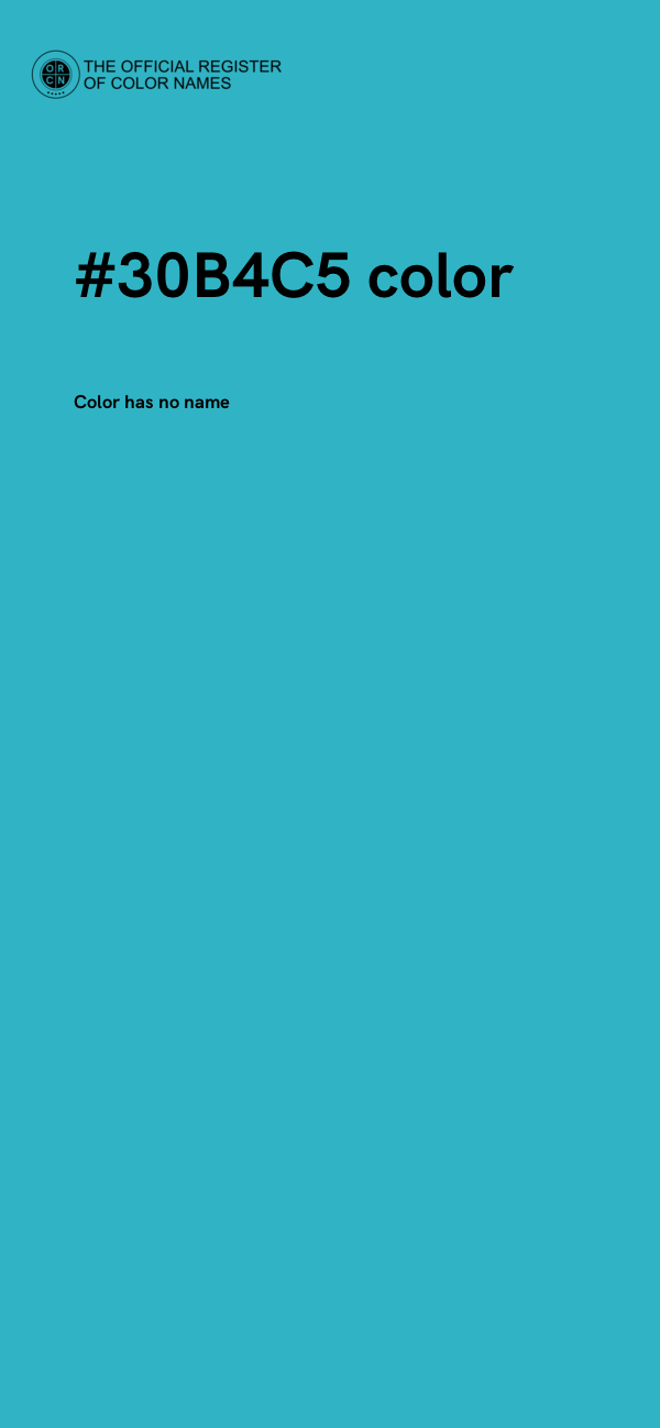 #30B4C5 color image