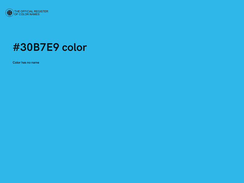 #30B7E9 color image