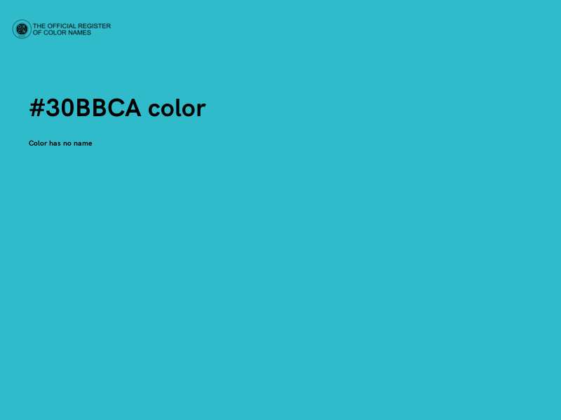 #30BBCA color image