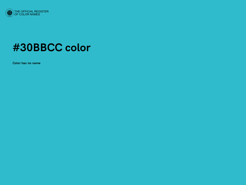 #30BBCC color image