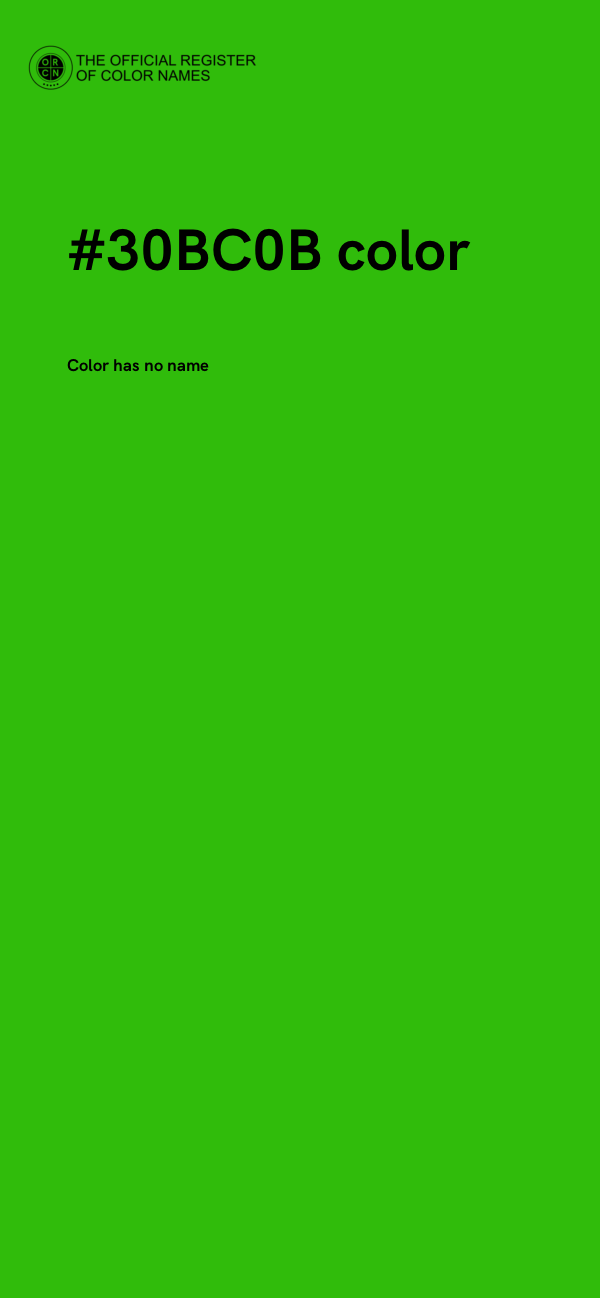 #30BC0B color image