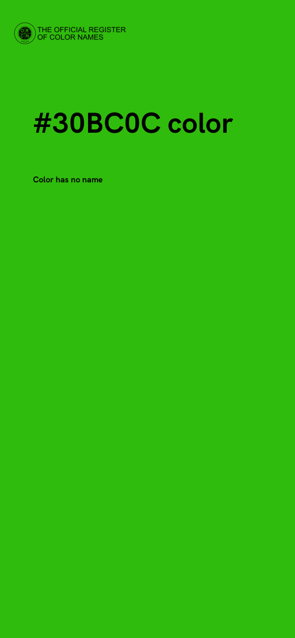 #30BC0C color image