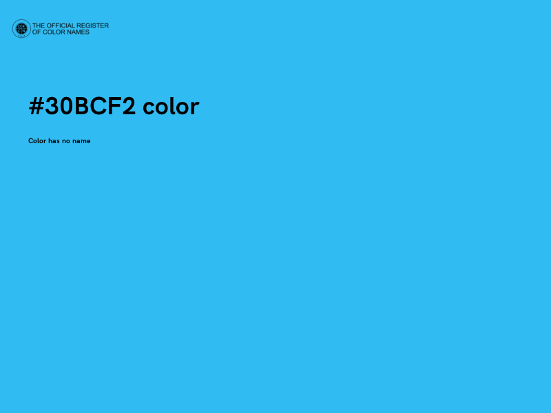 #30BCF2 color image