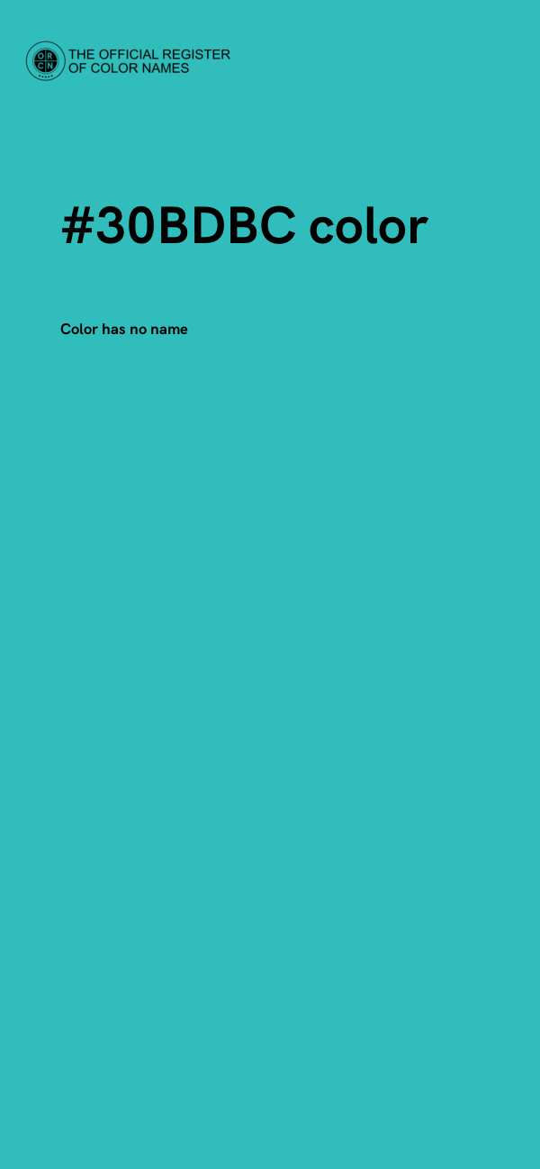 #30BDBC color image
