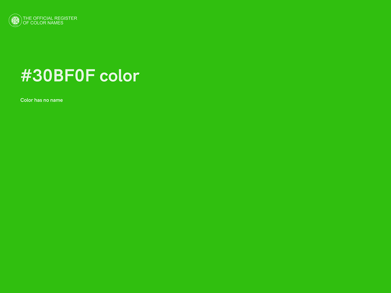 #30BF0F color image