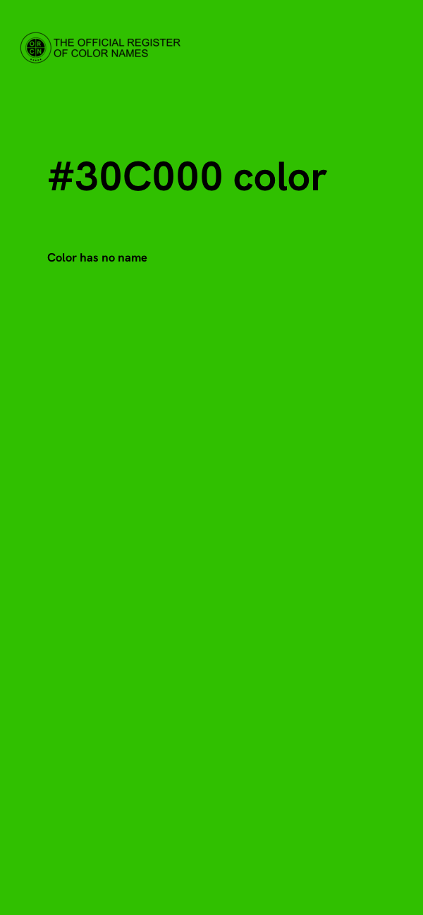 #30C000 color image