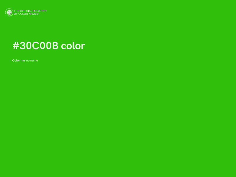 #30C00B color image