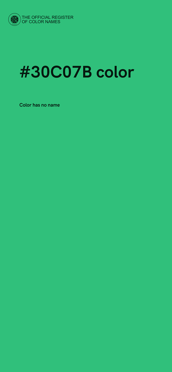 #30C07B color image