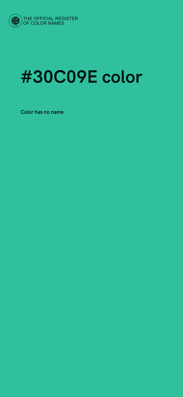 #30C09E color image