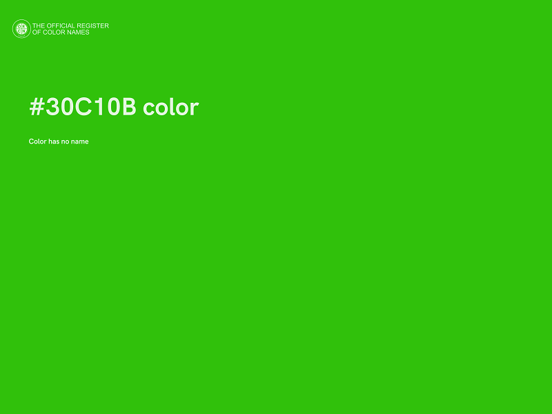 #30C10B color image