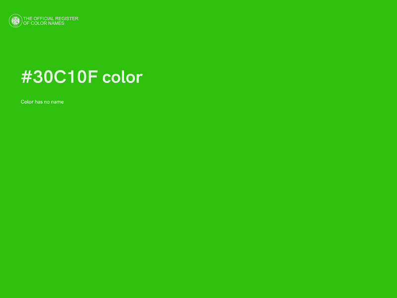 #30C10F color image