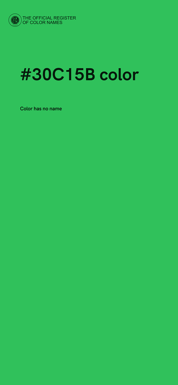 #30C15B color image