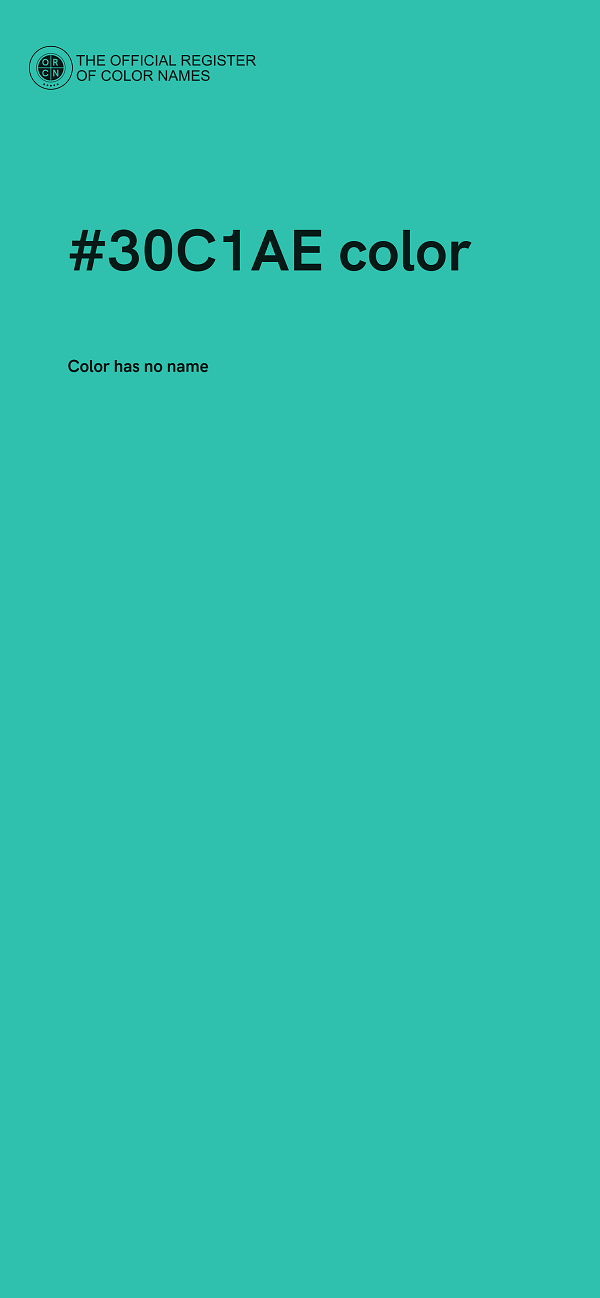 #30C1AE color image