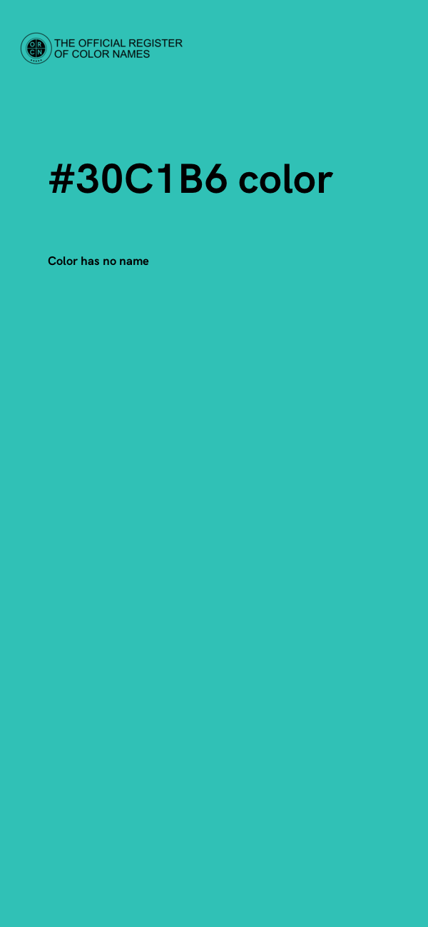 #30C1B6 color image