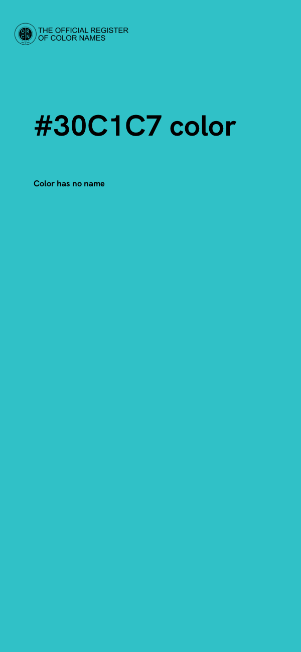 #30C1C7 color image