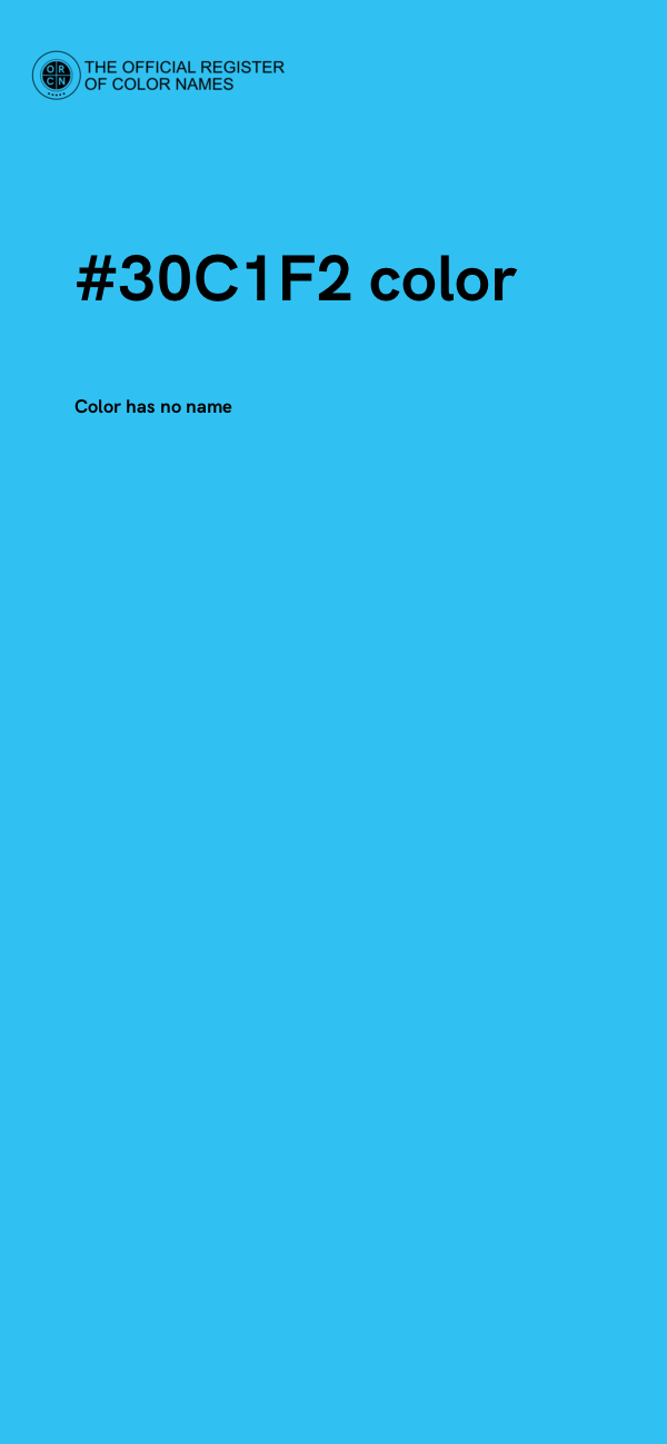 #30C1F2 color image