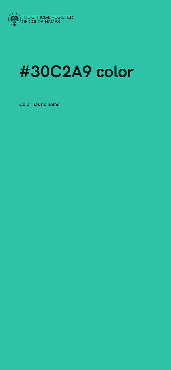 #30C2A9 color image