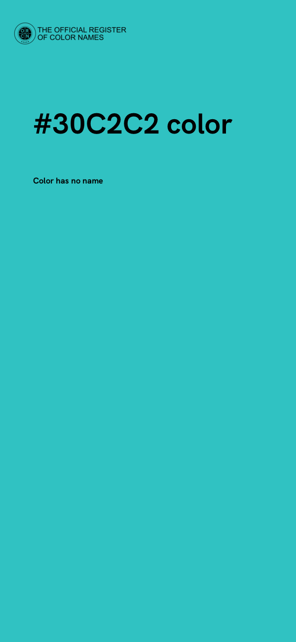 #30C2C2 color image