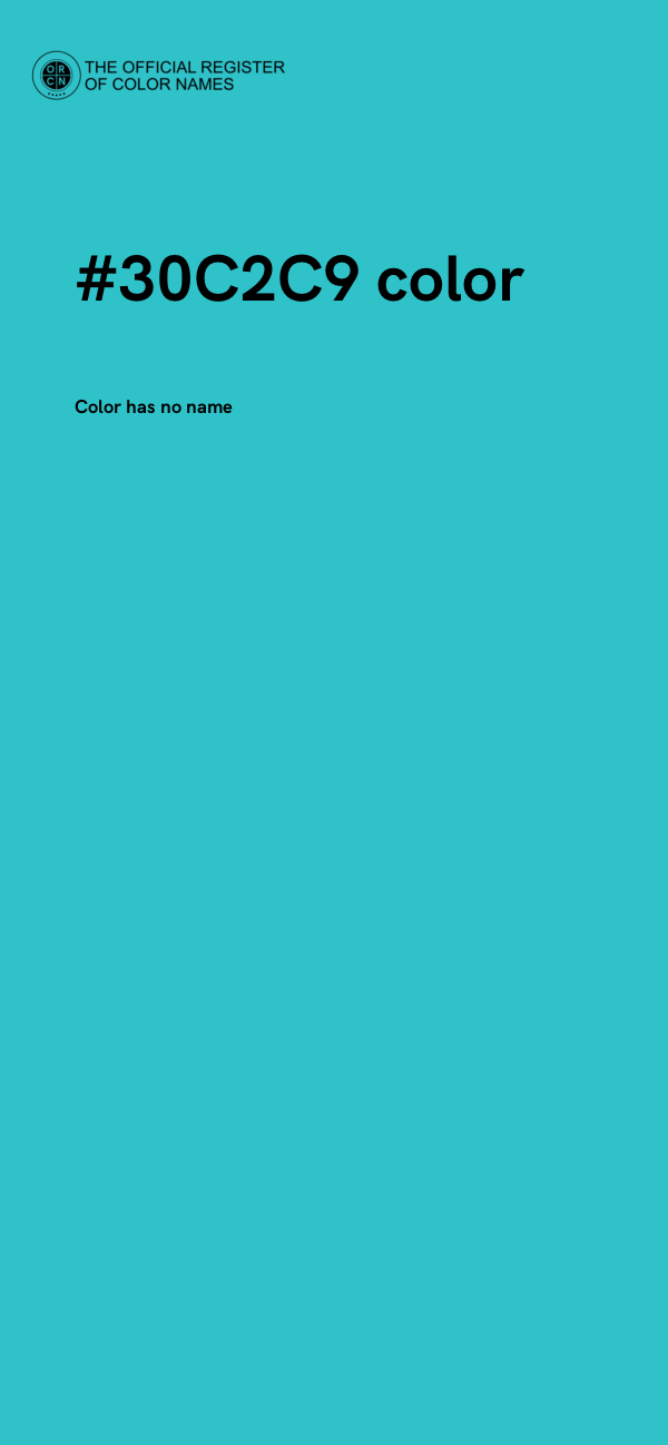 #30C2C9 color image