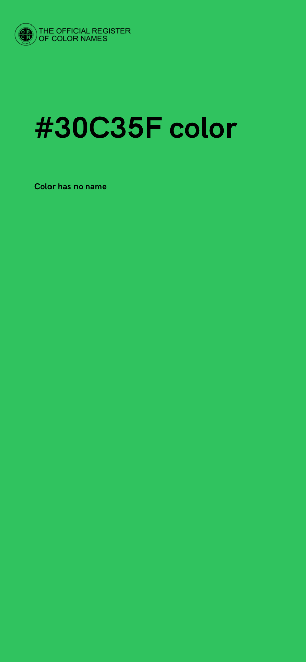 #30C35F color image