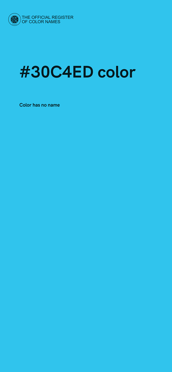 #30C4ED color image