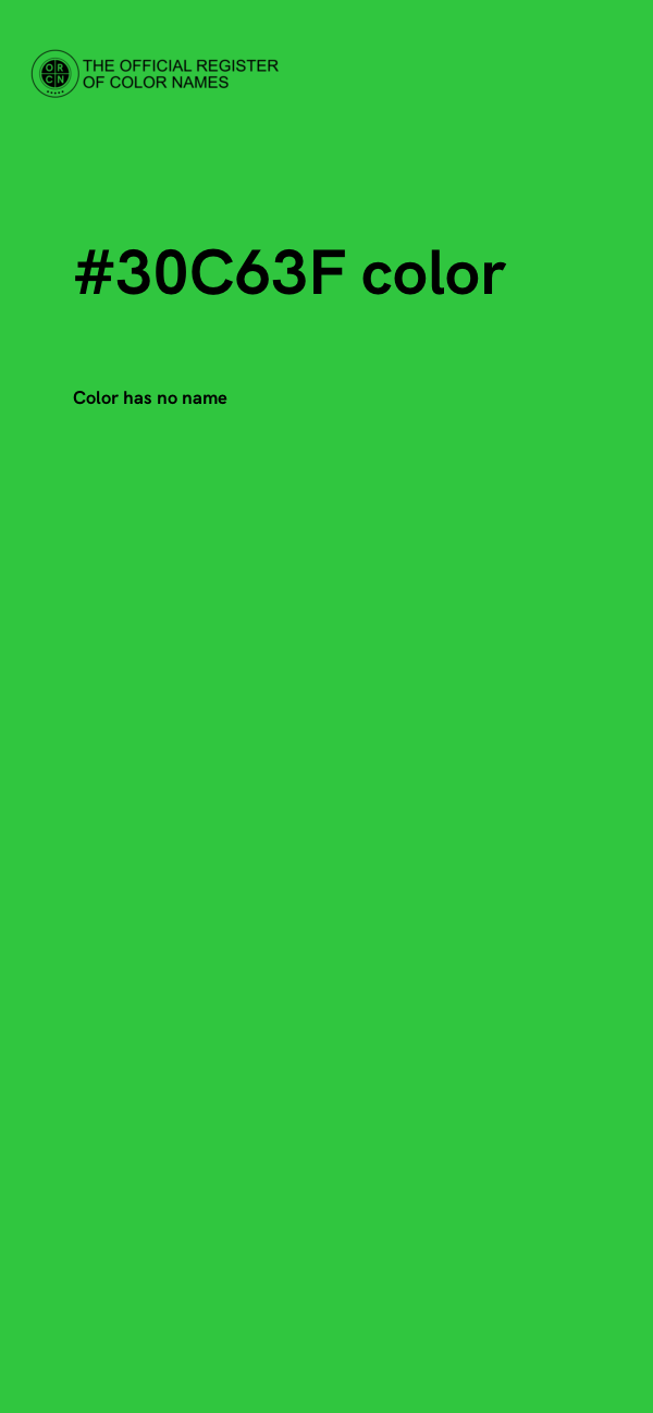 #30C63F color image
