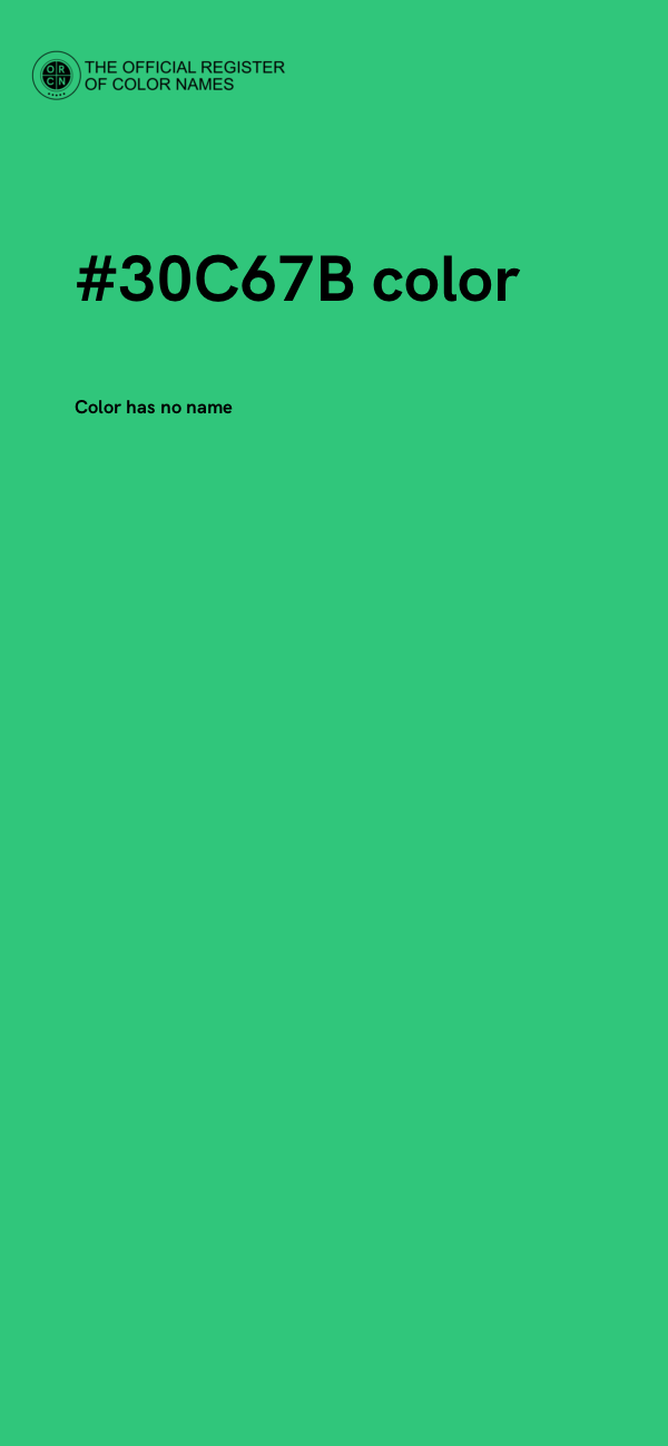 #30C67B color image
