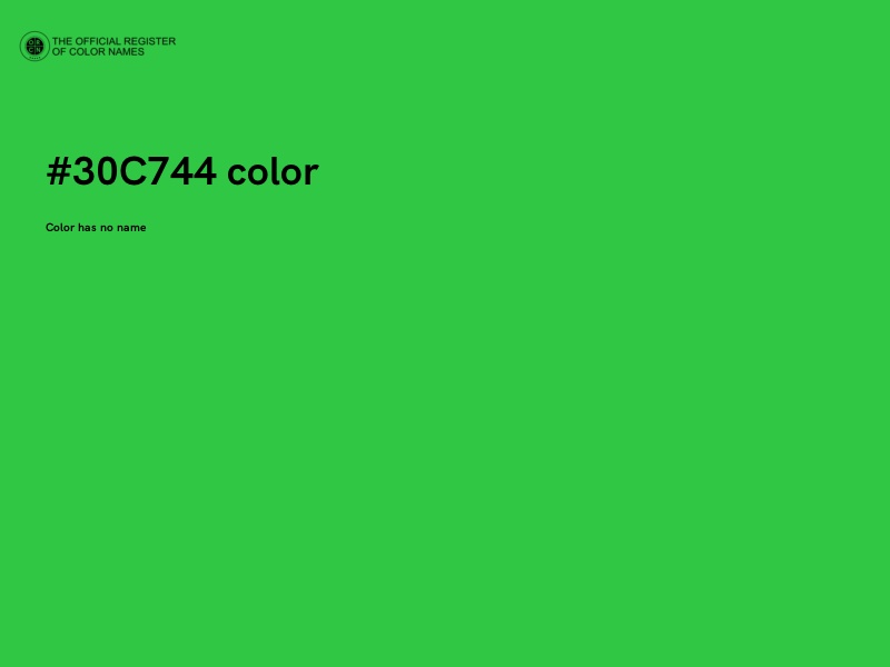 #30C744 color image