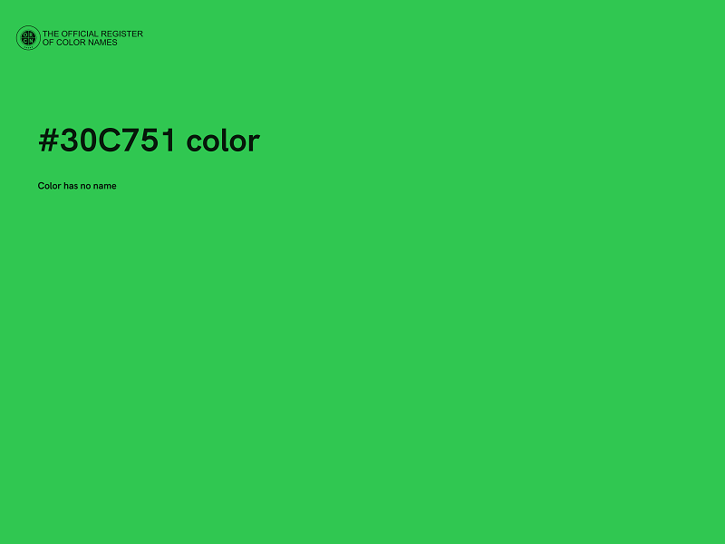 #30C751 color image