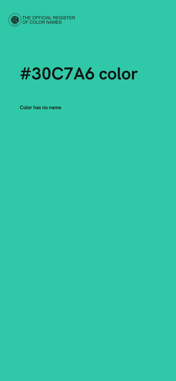 #30C7A6 color image