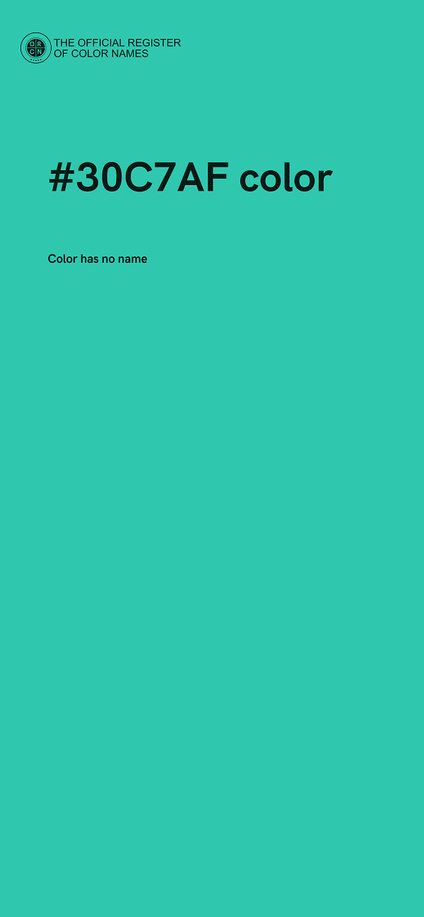 #30C7AF color image