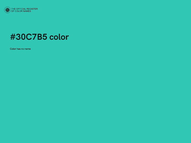 #30C7B5 color image