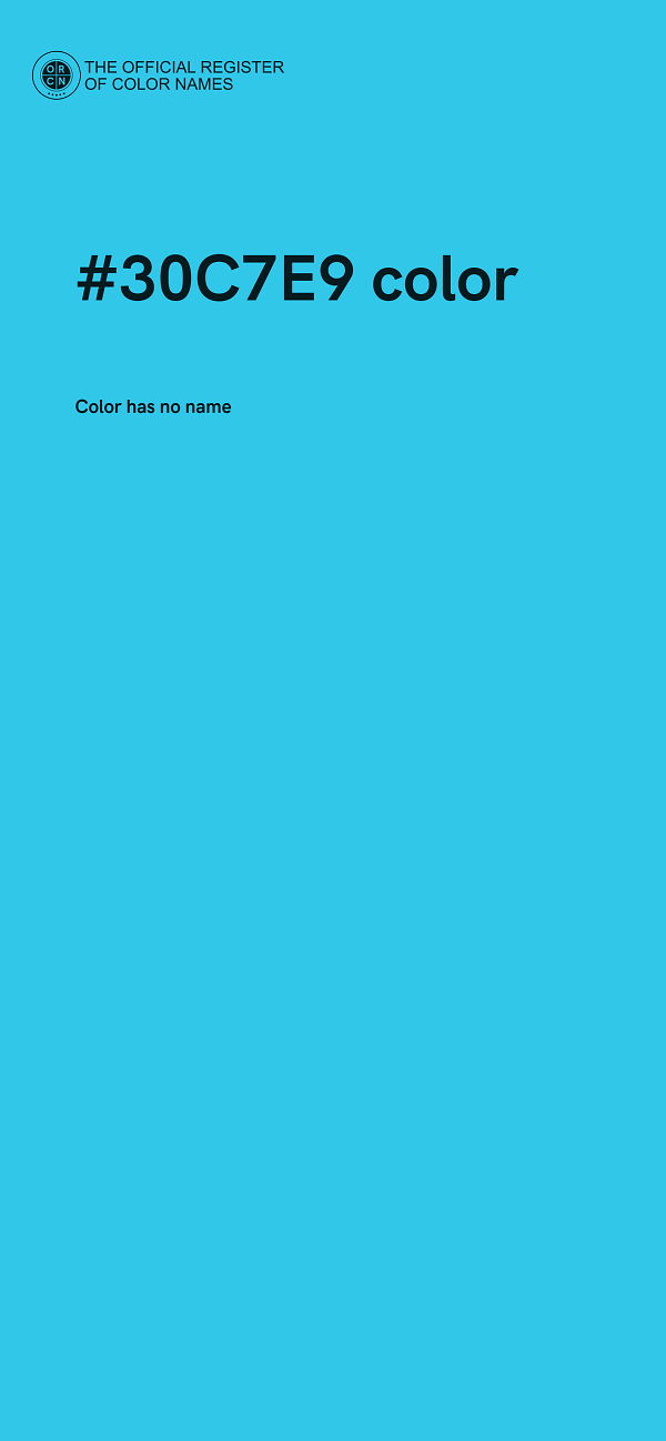 #30C7E9 color image