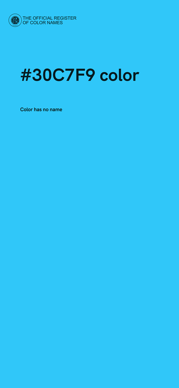 #30C7F9 color image