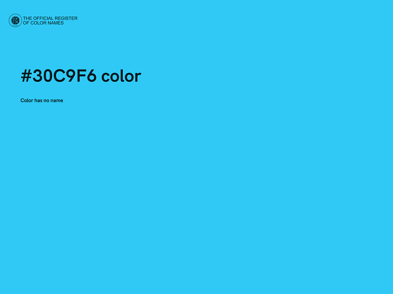 #30C9F6 color image